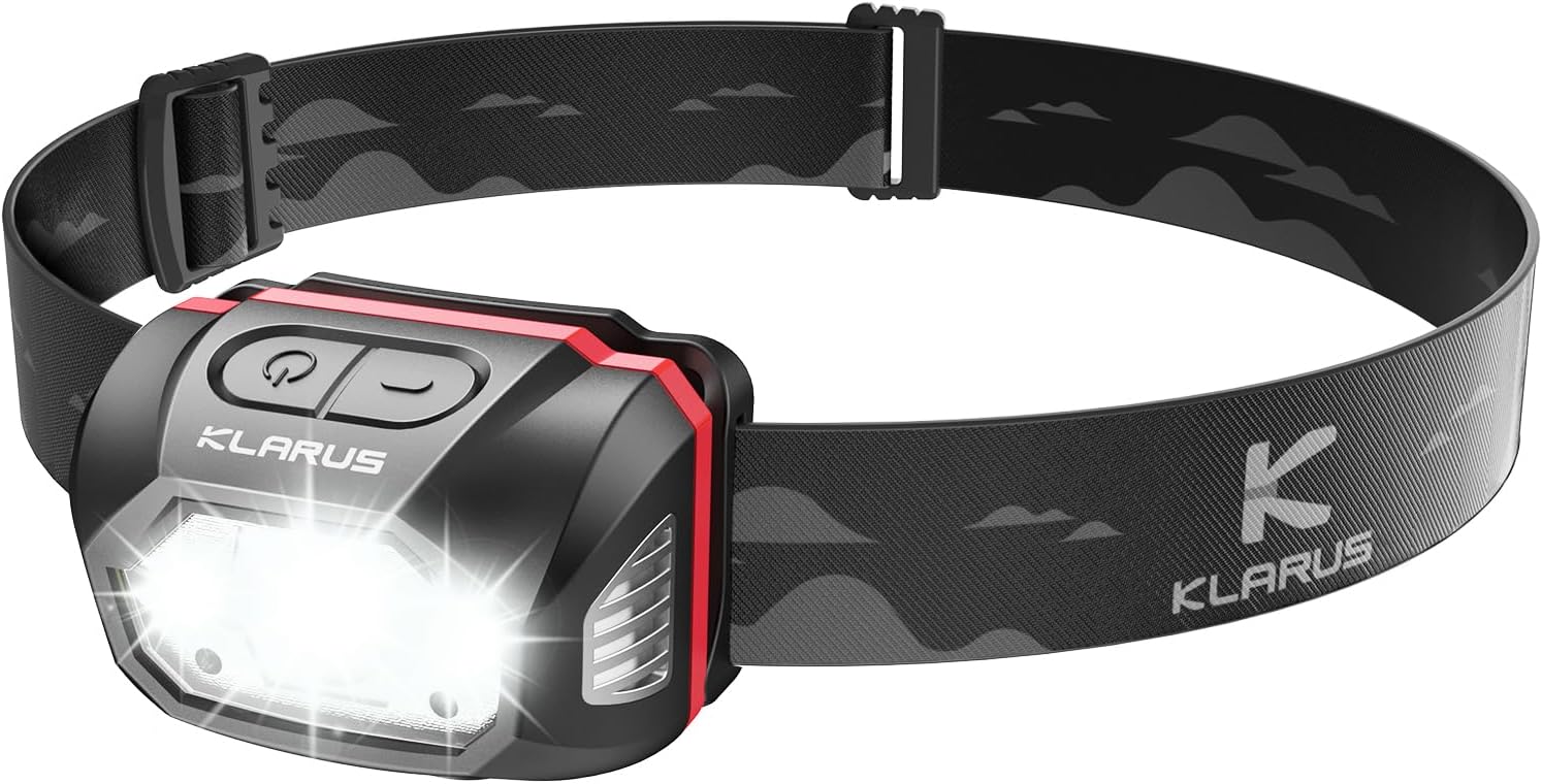 Klaurus HM1 Rechargeable WaterPROOF Headlamp with 70 HR Battery Life