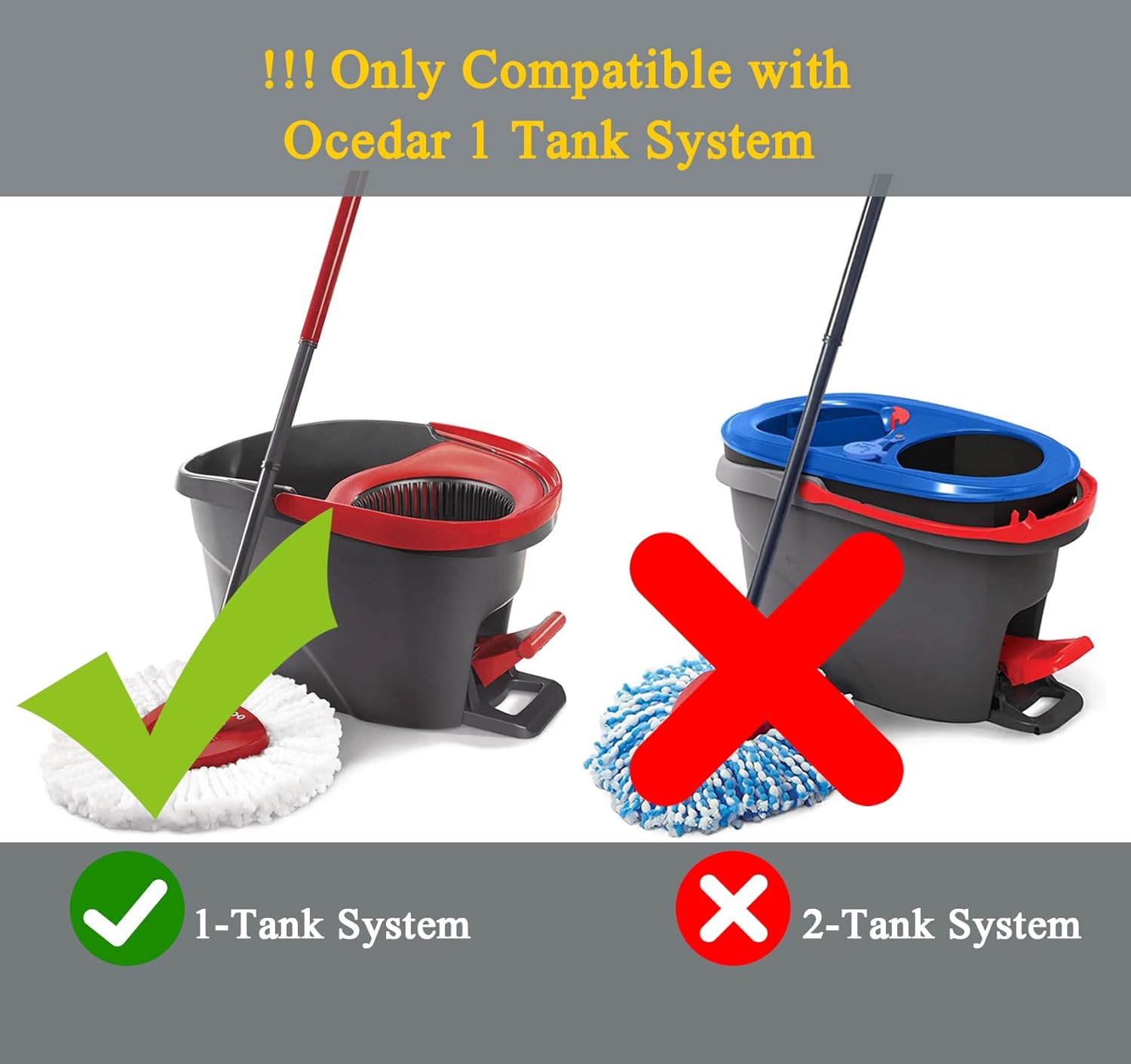 2Pack Spin Mop Replacement Heads - Spin Mop Replacement - Micro fiber Mop Replace