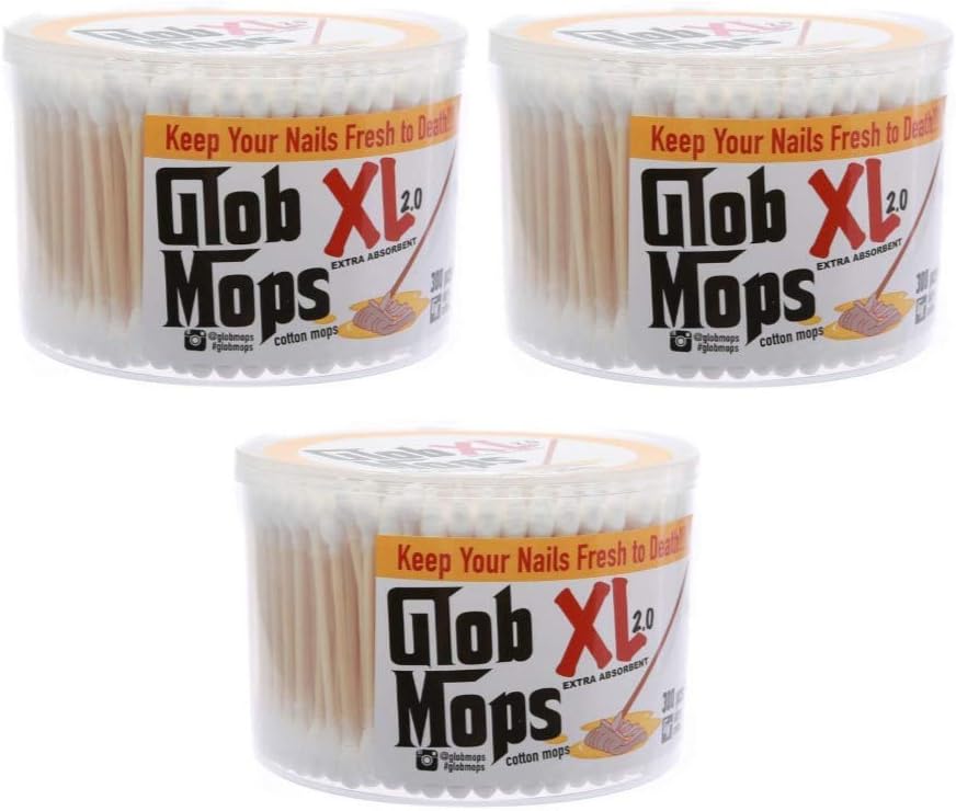Glob Mops XL 3Pack Replacement Mop Pads 300 Premium-Bamboo Cotton Mops