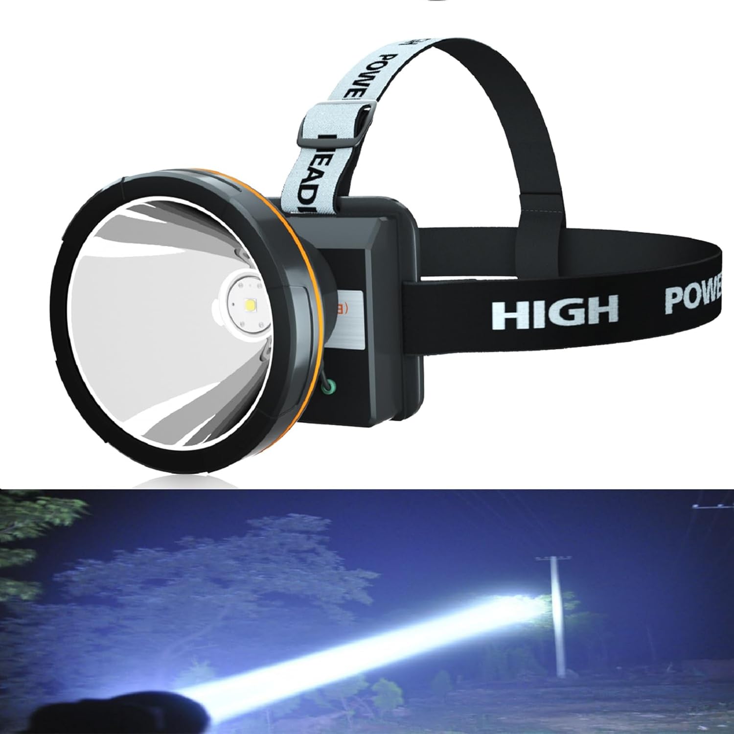 Rechargeable LED Spotlight for Large Outdoor Use