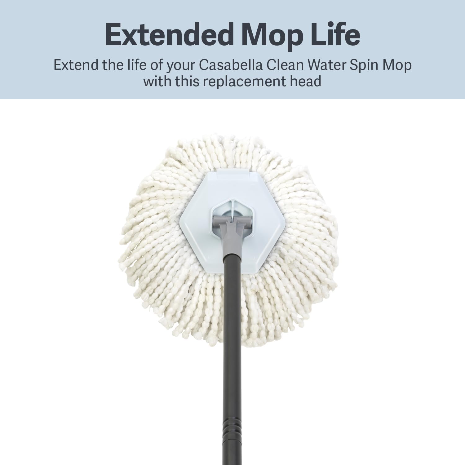 Secure Effective Mop Head Casabella Spin Mop Refill White