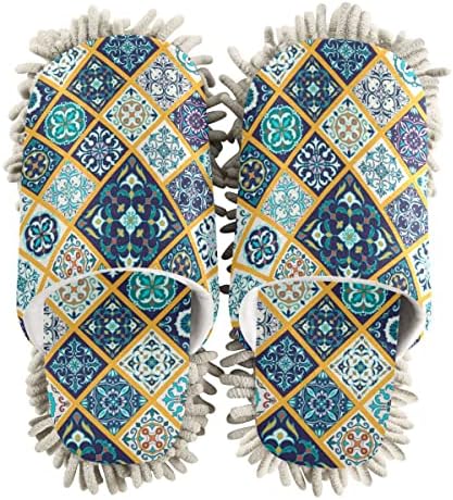Ergonomic Boho Mandala Mop Slippers