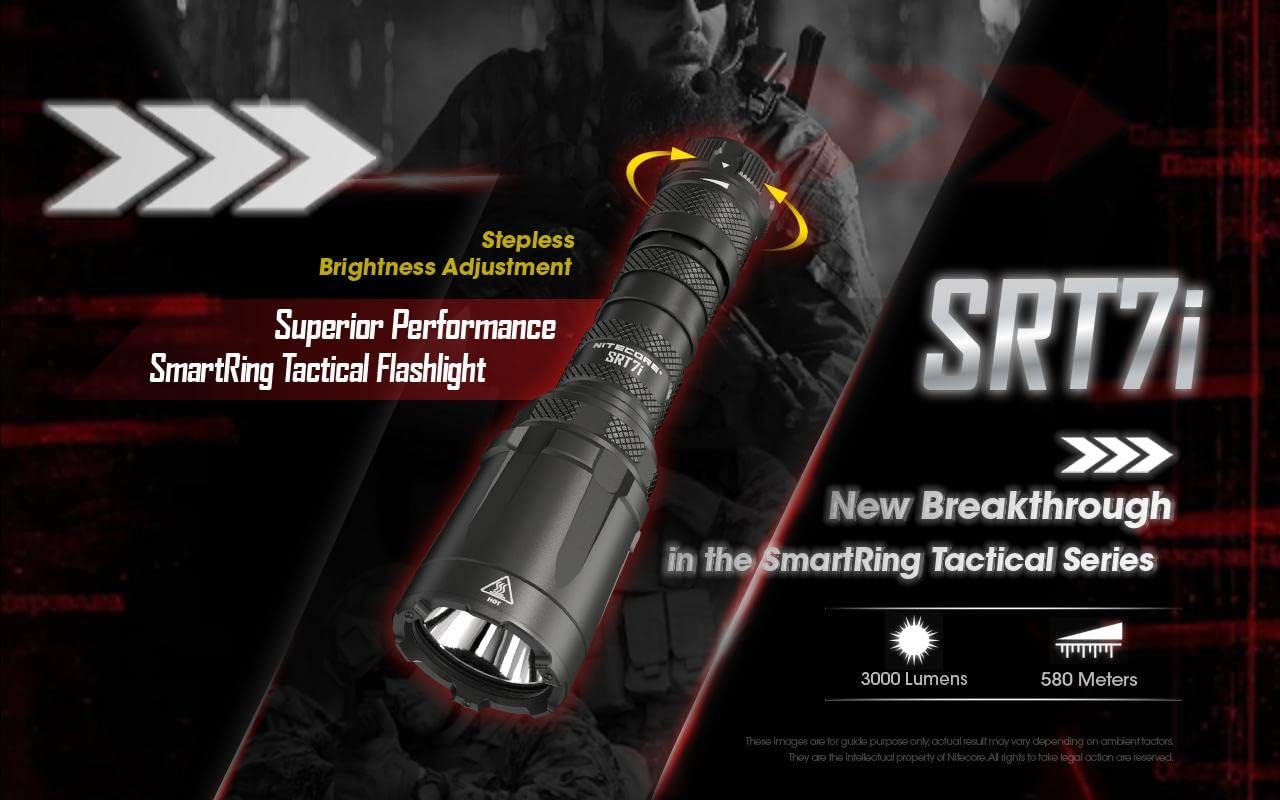 Nitecore SRT7i 3000 Lums 580m Reach 87k Intensity