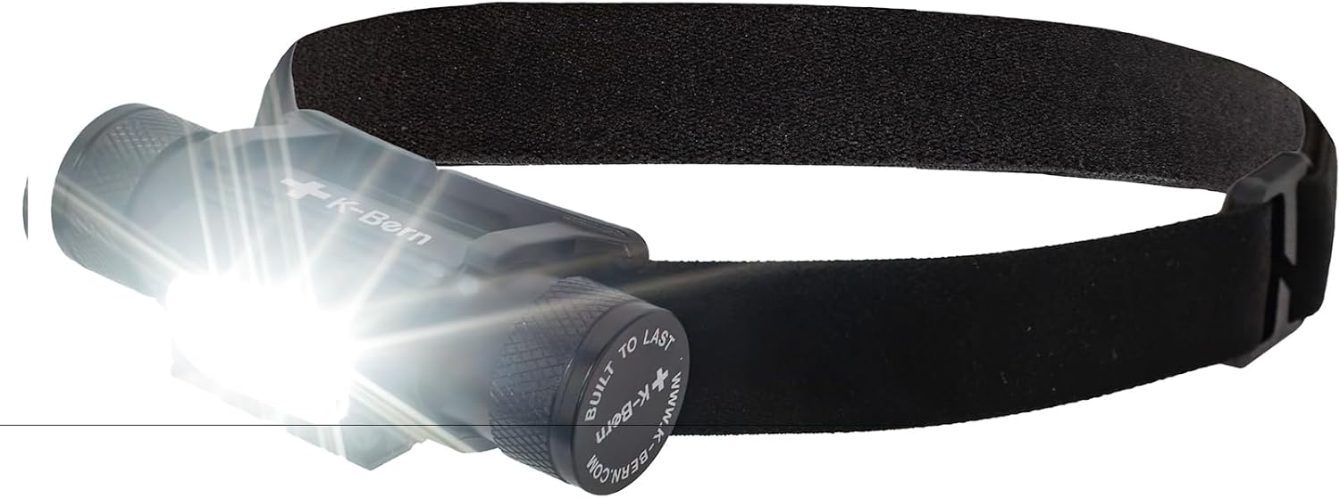 K-Bern Rechargeable Headlamp - Ultra-Bright Waterproof for Outdoor Use