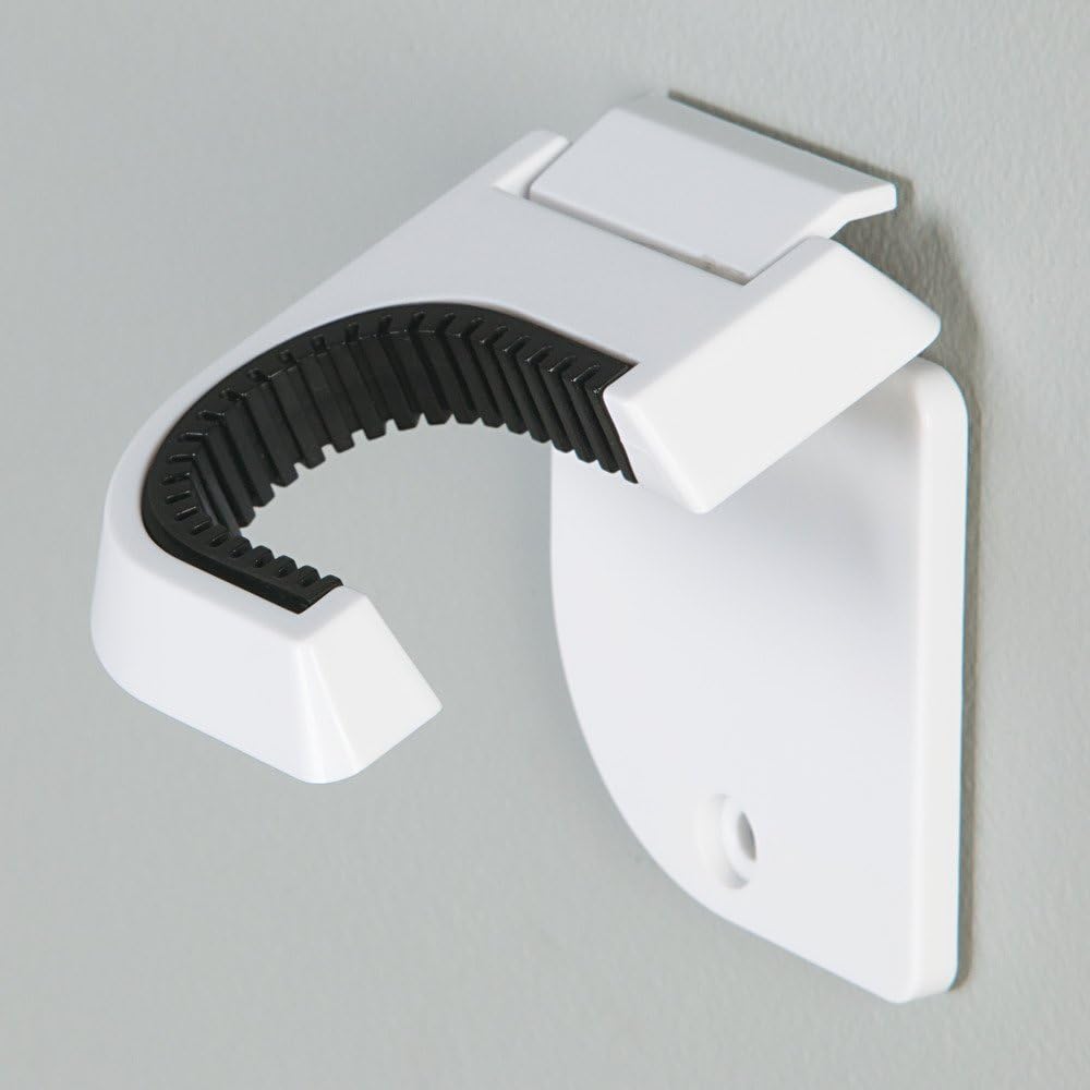 InterDesign Broom Mop Holder White Set of 2