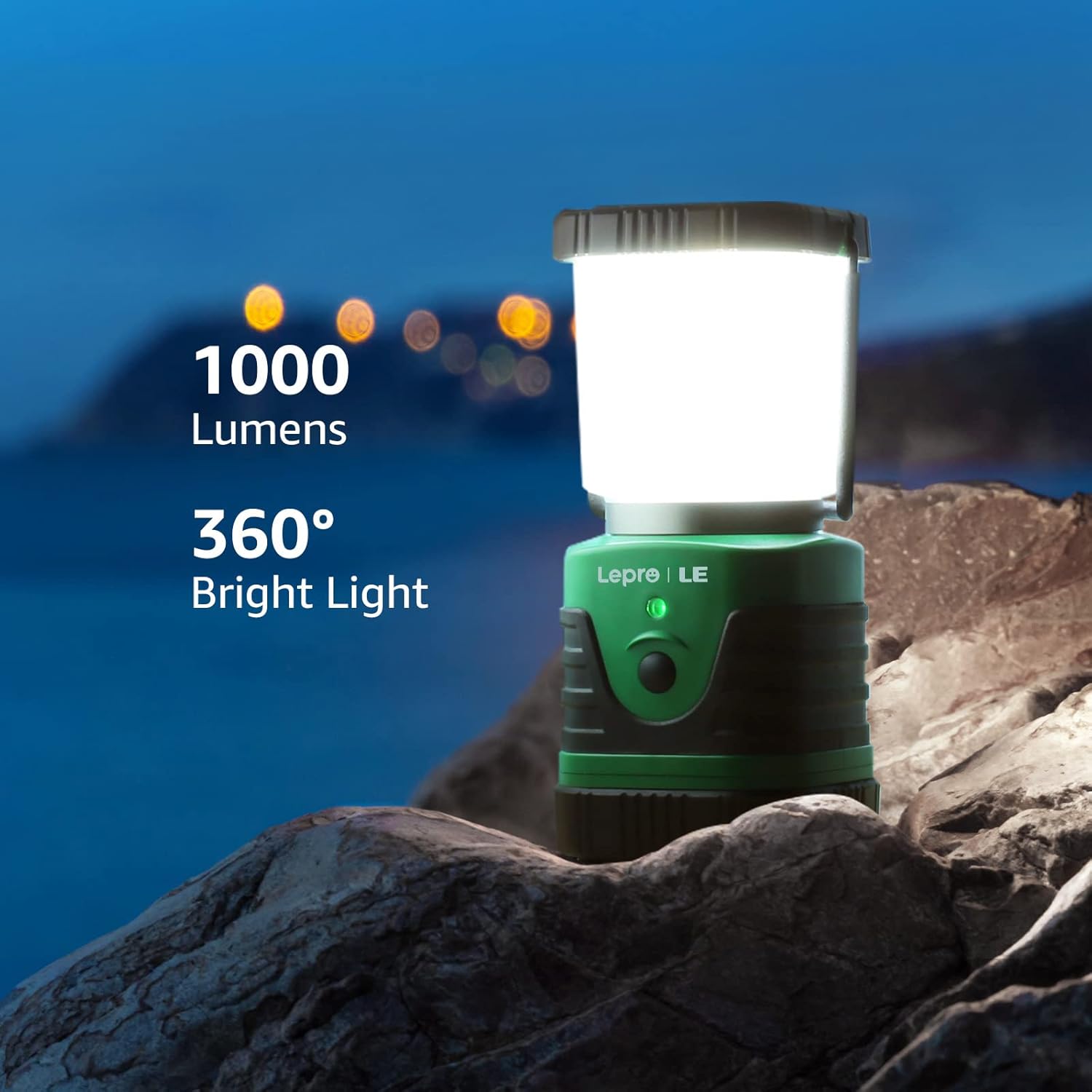 1000LM LED Camping Lantern Power Bank for Survival Hiking