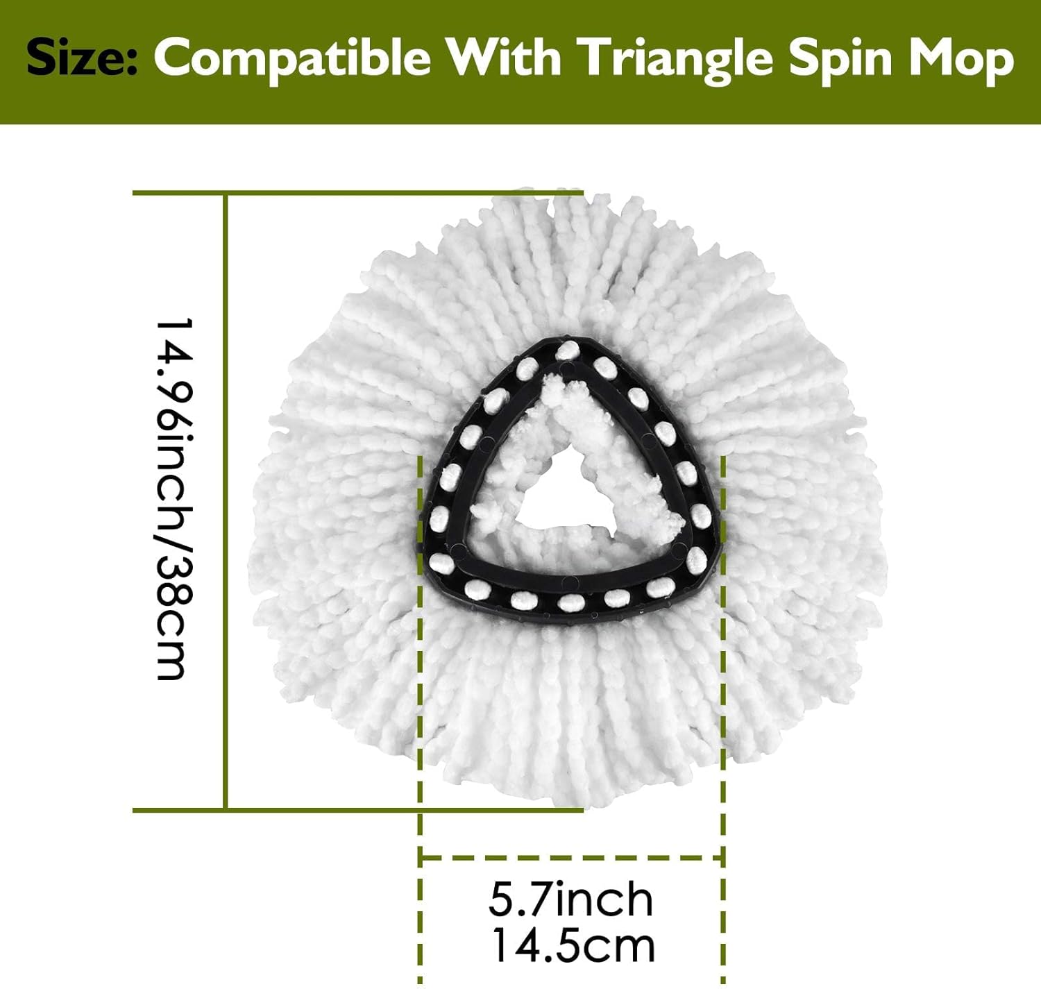 4-Piece Reusable Spin Mop Heads
