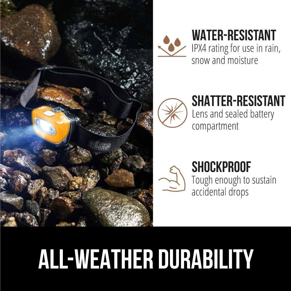 Gorilla Grip Ultra Bright High Lumens LED Head Lamp