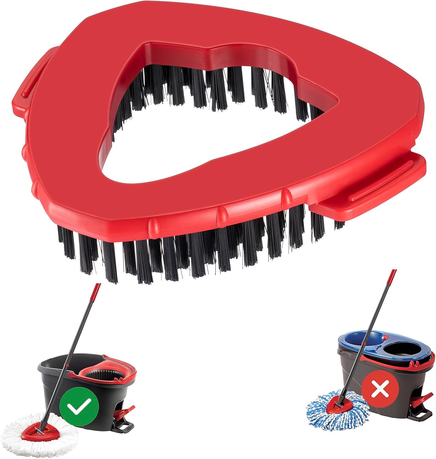 Premium scrub brush for O Cedar spin mops