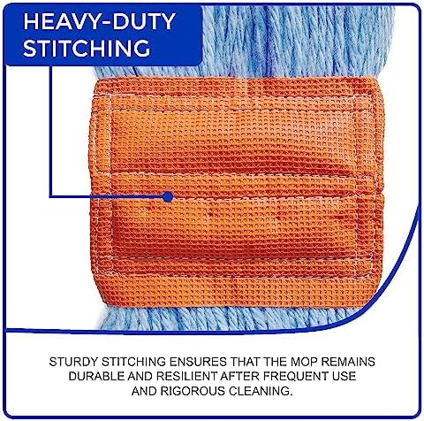 Durable Industrial Dry Mop Heads 20-Inch Loop Refill x6