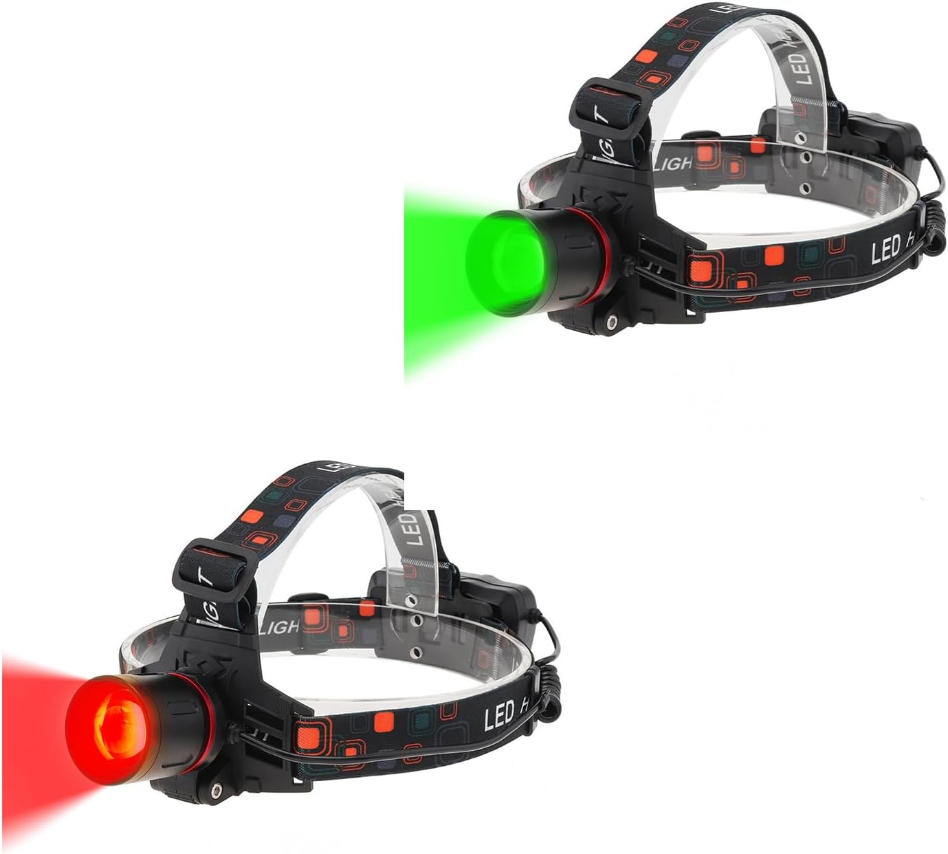 WINDFIRE RedGreen Headlamp 3 Modes Waterproof for Hunting More