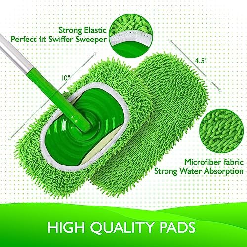 Microfiber Reusable Mop Pads for Easy Cleaning