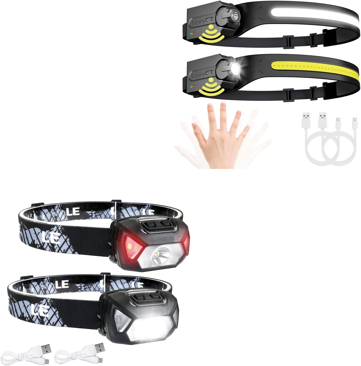 Lepro Bundle - High Brightness Adjustable Headlamp