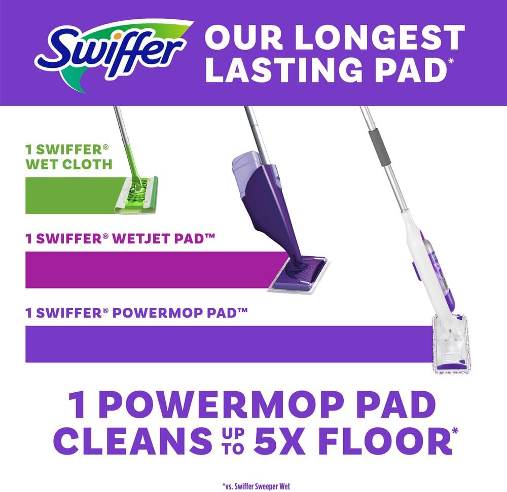 Swiffer PowerMopPremium Mopping Pads 10-Count Easy to Use Durable