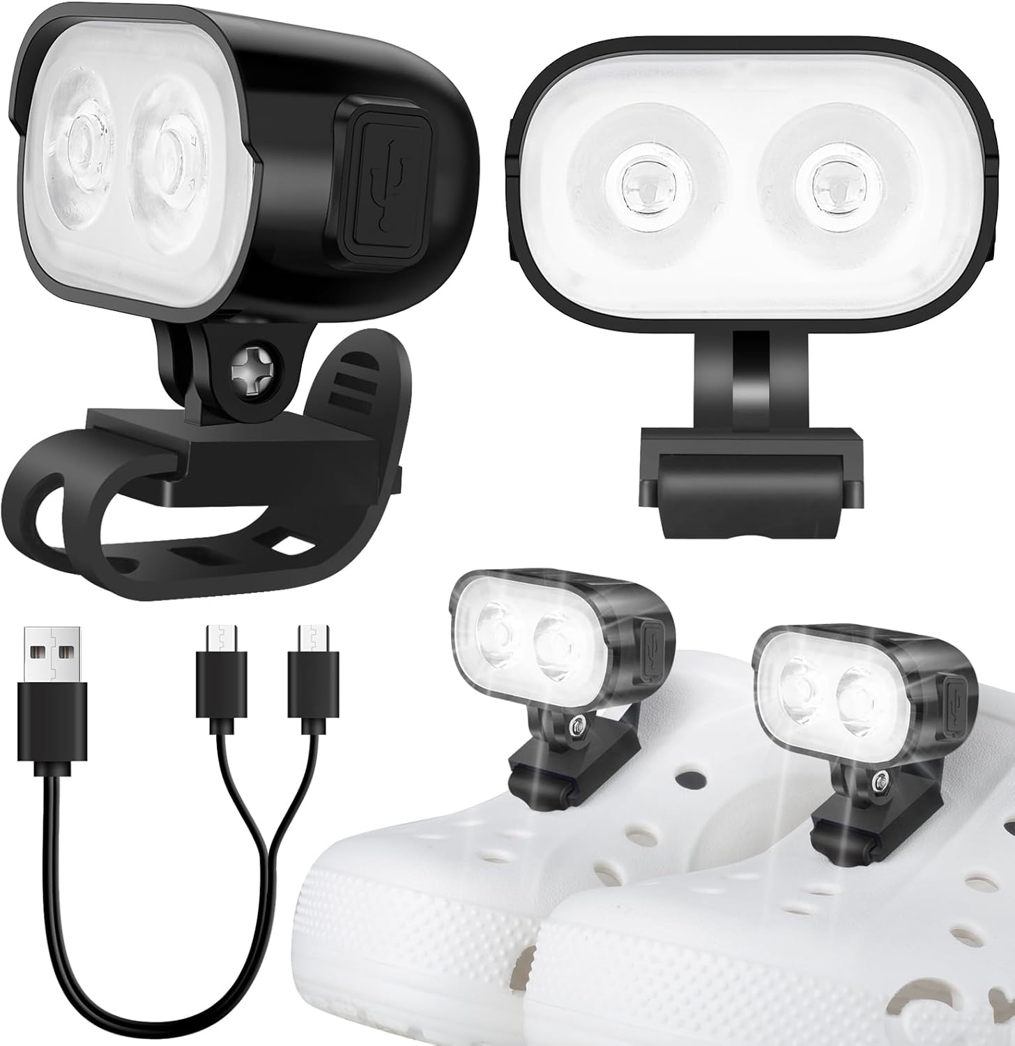 Bright Durable LED Lights for Crocs Shoes - Eco-Friendly camping