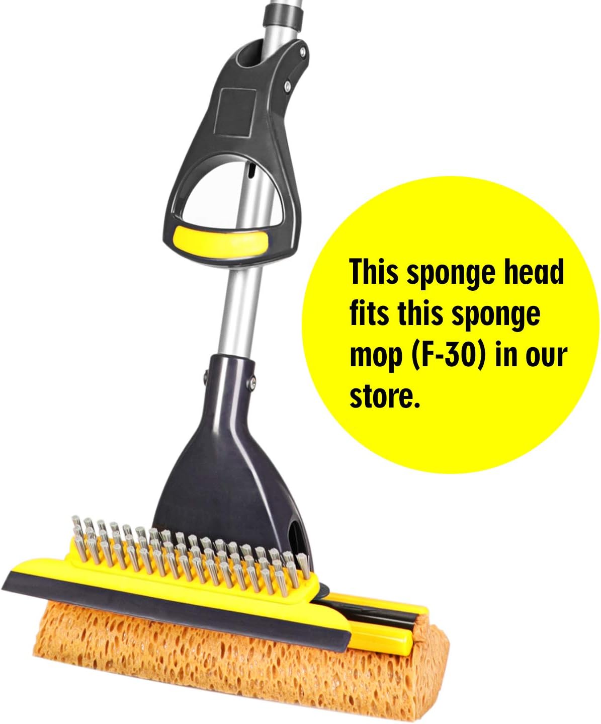 Yocada Sponge Mop Refill Head - Replacement for Tile and Floor Cleaning