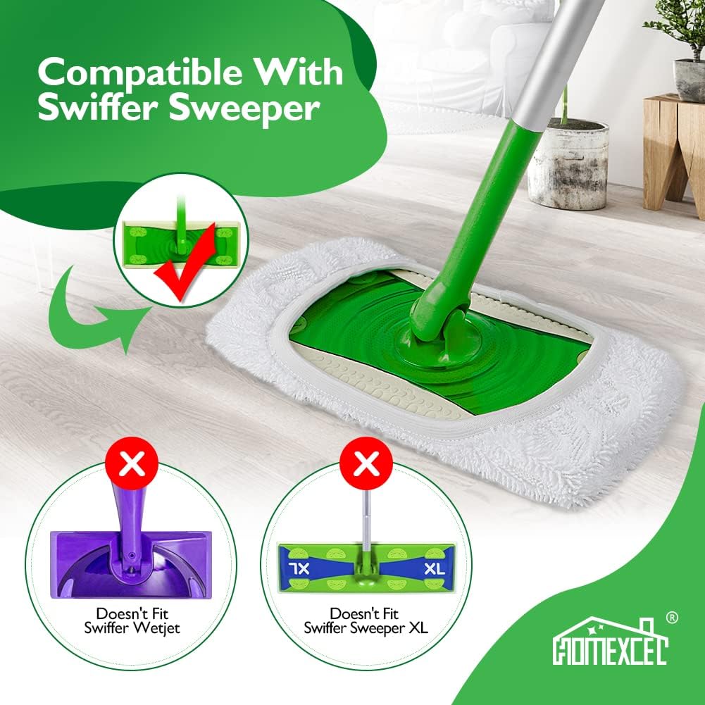 Reusable Microfiber Mop Pads for Swiffer Sweeper - Durable and Washable