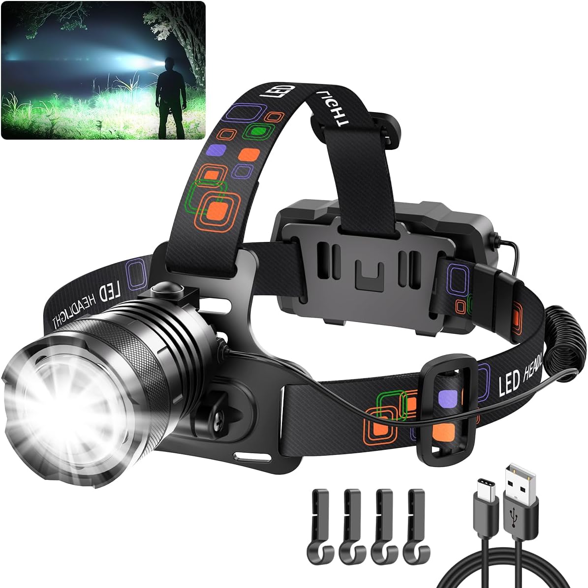 KYEKIO 4Mode Adjustable Headlamp