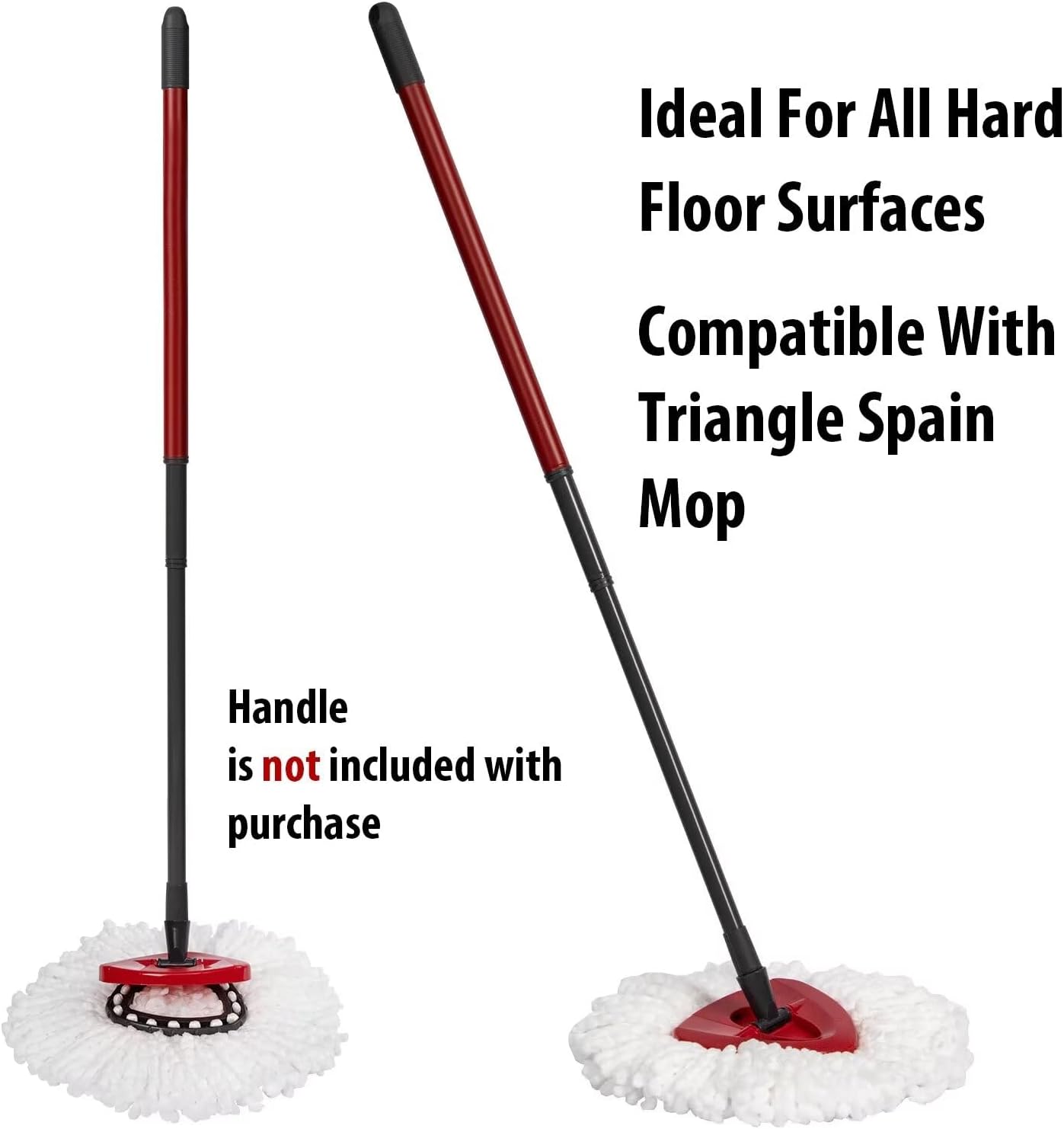 5-Pack Mop Replacement Heads for Easy Wring Spin Mop - Durable Effective