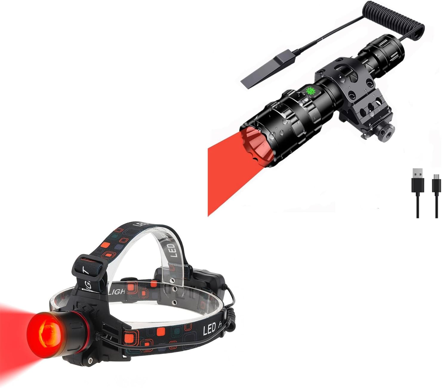 WINDFIRE Red Light Flashlight for Hunting Camping