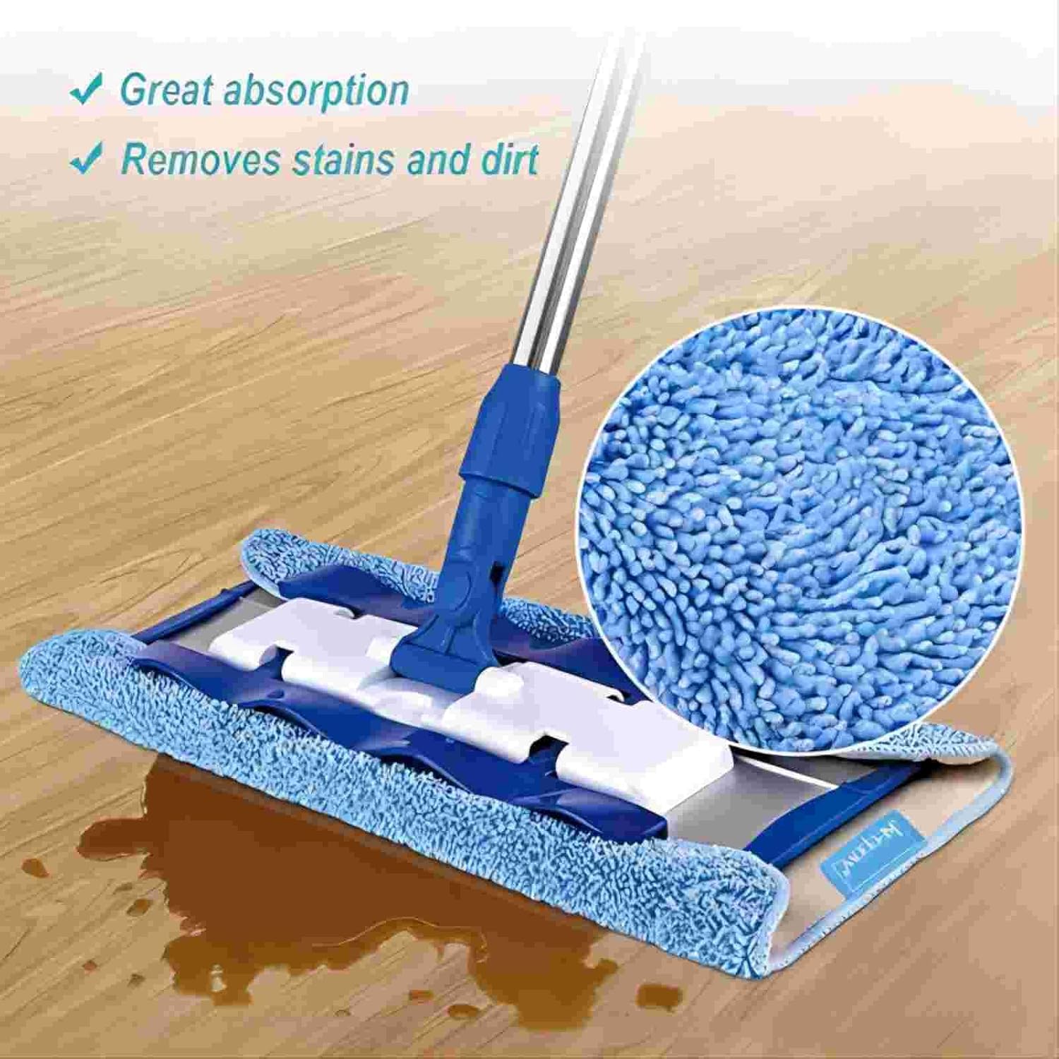 KEEPOW Microfiber Mop Refill Double Sides for Wet Dry Washable Professional Use