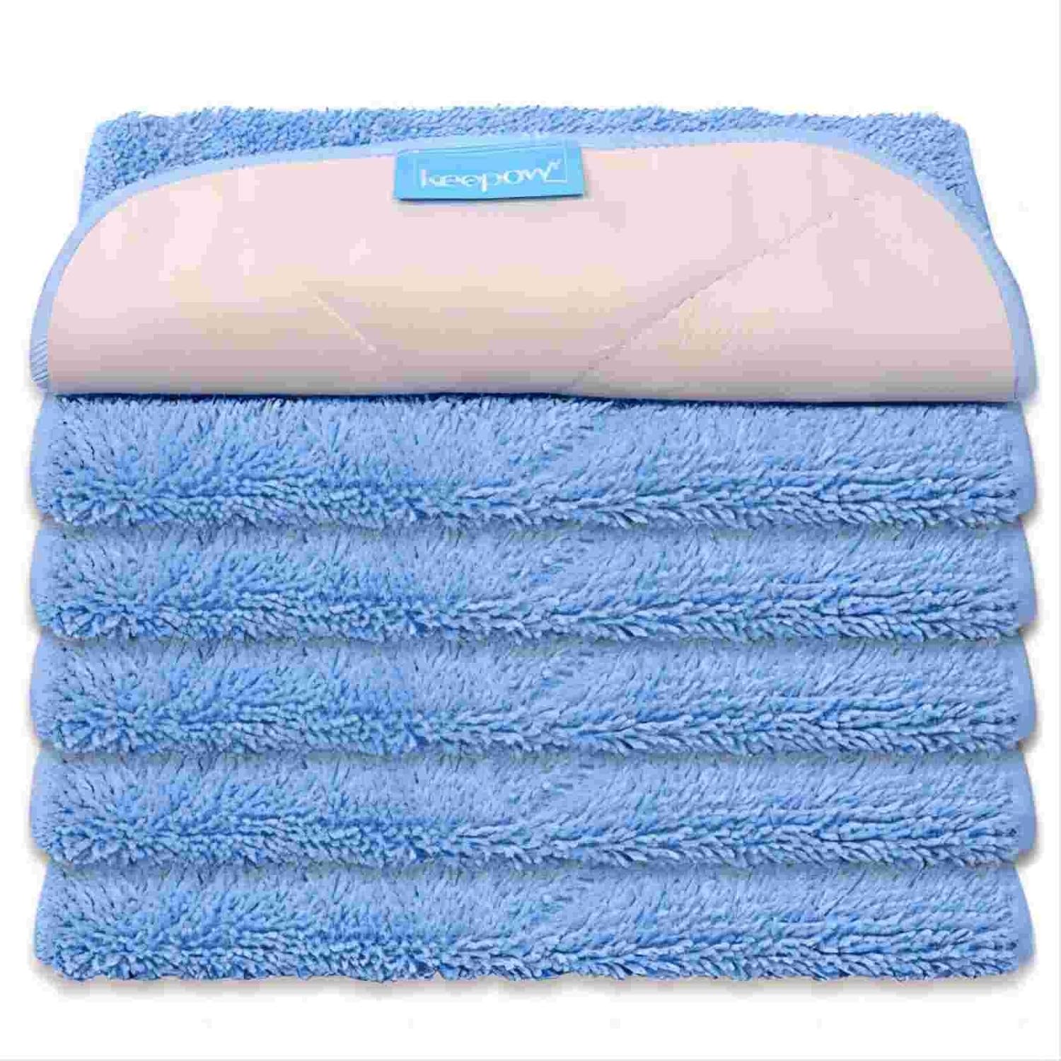 KEEPOW Microfiber Mop Refill Double Sides for Wet Dry Washable Professional Use