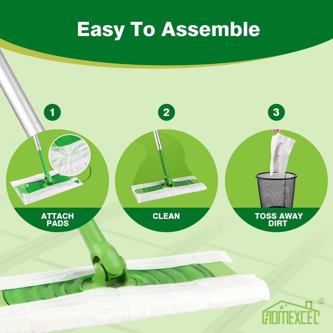 Swiffer Compatible Dry Mop Pads 64 Count