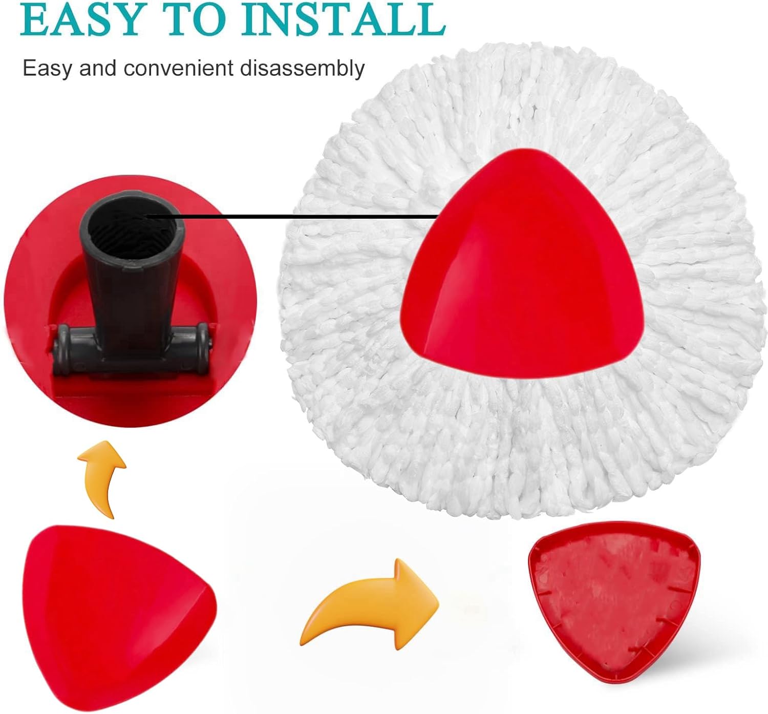 Durable Spin Mop Heads for EasyWring 1-Tank System