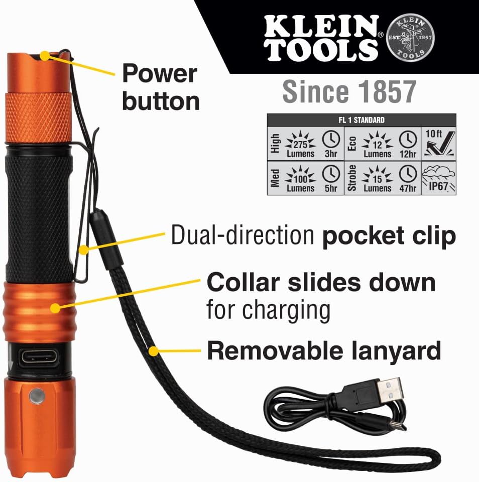 Klein Tools 80079 Headlamp Kit Rechargeable Magnetic