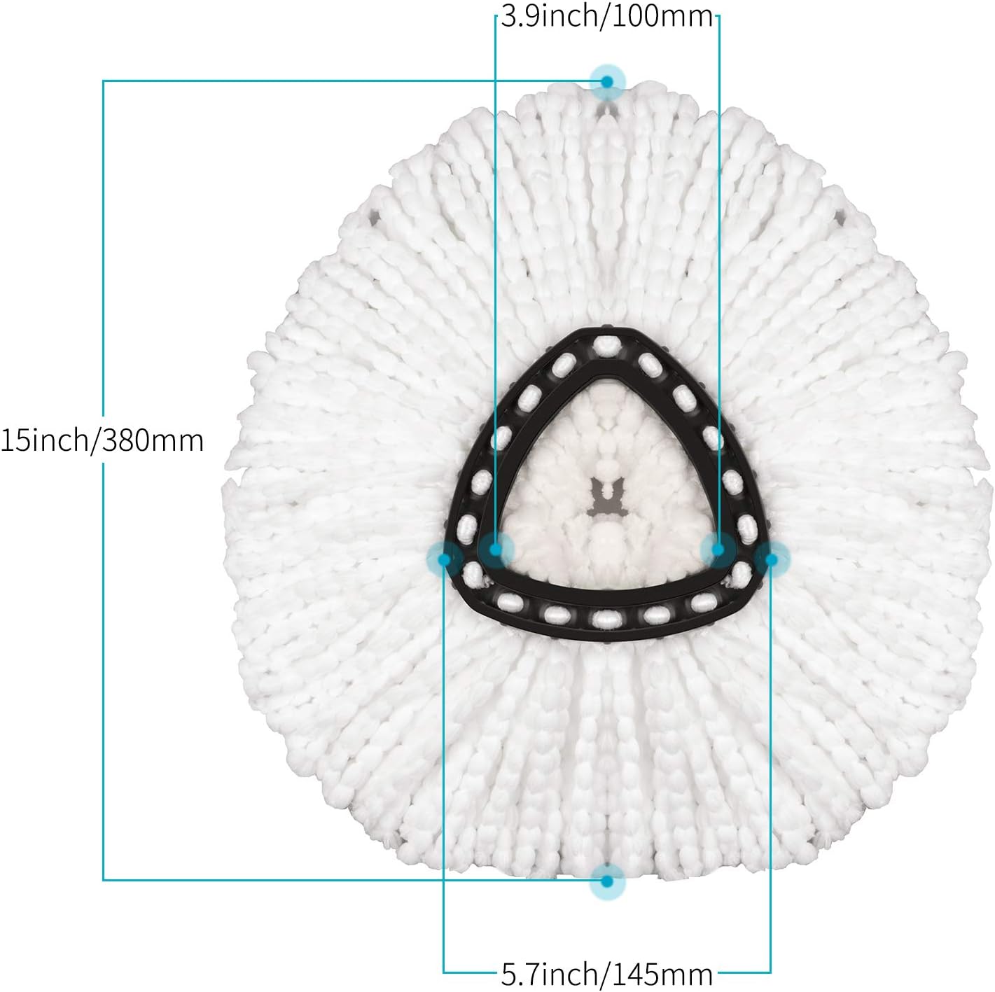 2 Pack Mop Replacement Head Mop Refills EasyWring Spin Mop Head Replacement