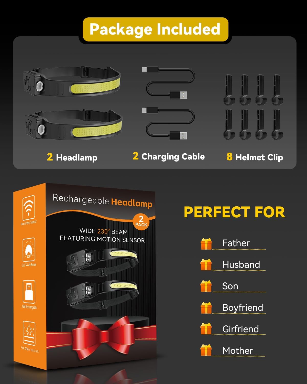 Male and Female Universal Wide-Angle Night Lamp