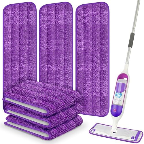 ILAVCOOL 6 Pack Reusable Microfiber Mop Pads for Swiffer PowerMop