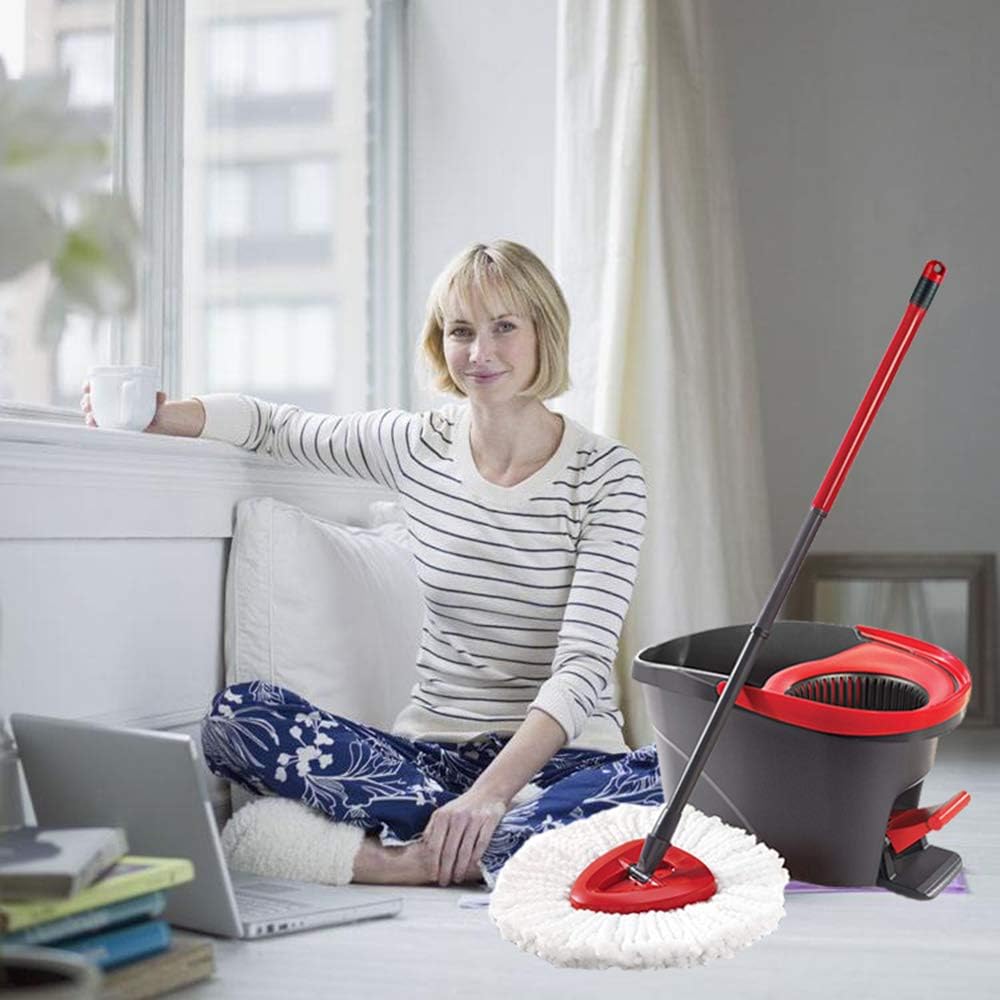 2 Pack Mop Replacement Head Mop Refills EasyWring Spin Mop Head Replacement