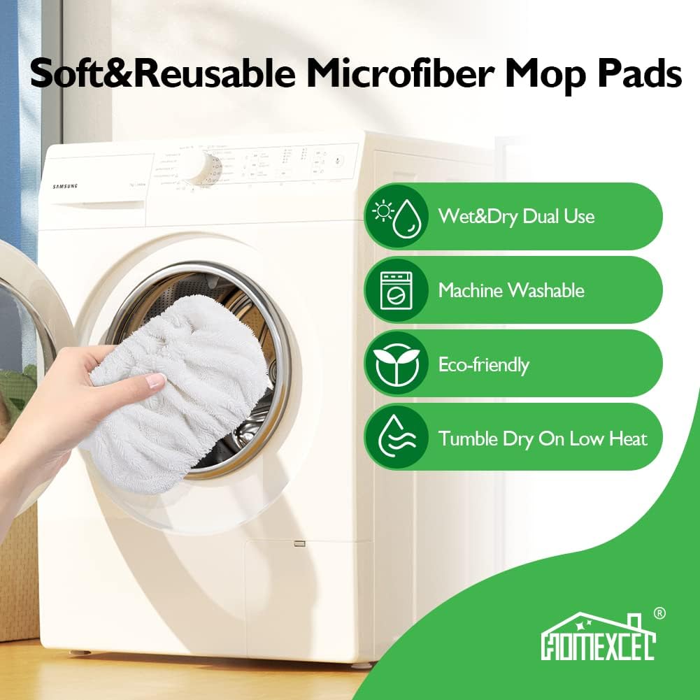 Reusable Microfiber Mop Pads for Swiffer Sweeper - Durable and Washable