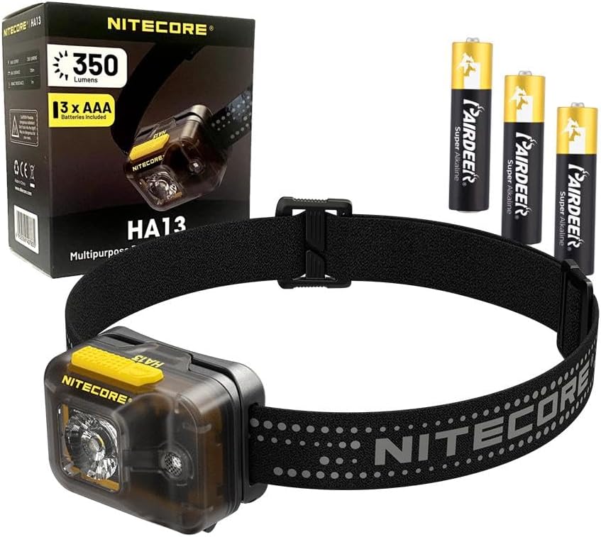 Nitecore HA13 Dual Beam AAA Headlamp - Bright Lasting