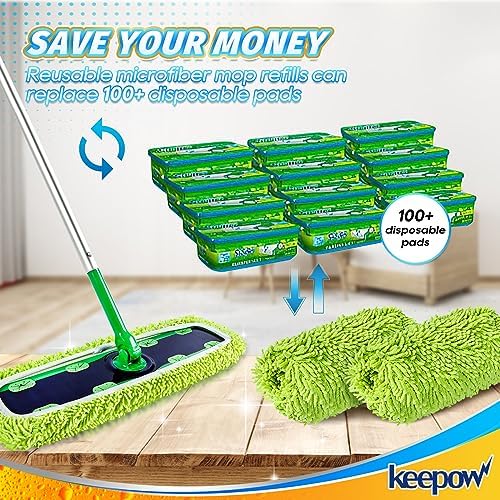 KEEPOW Reusable Swiffer XL Mop Pads
