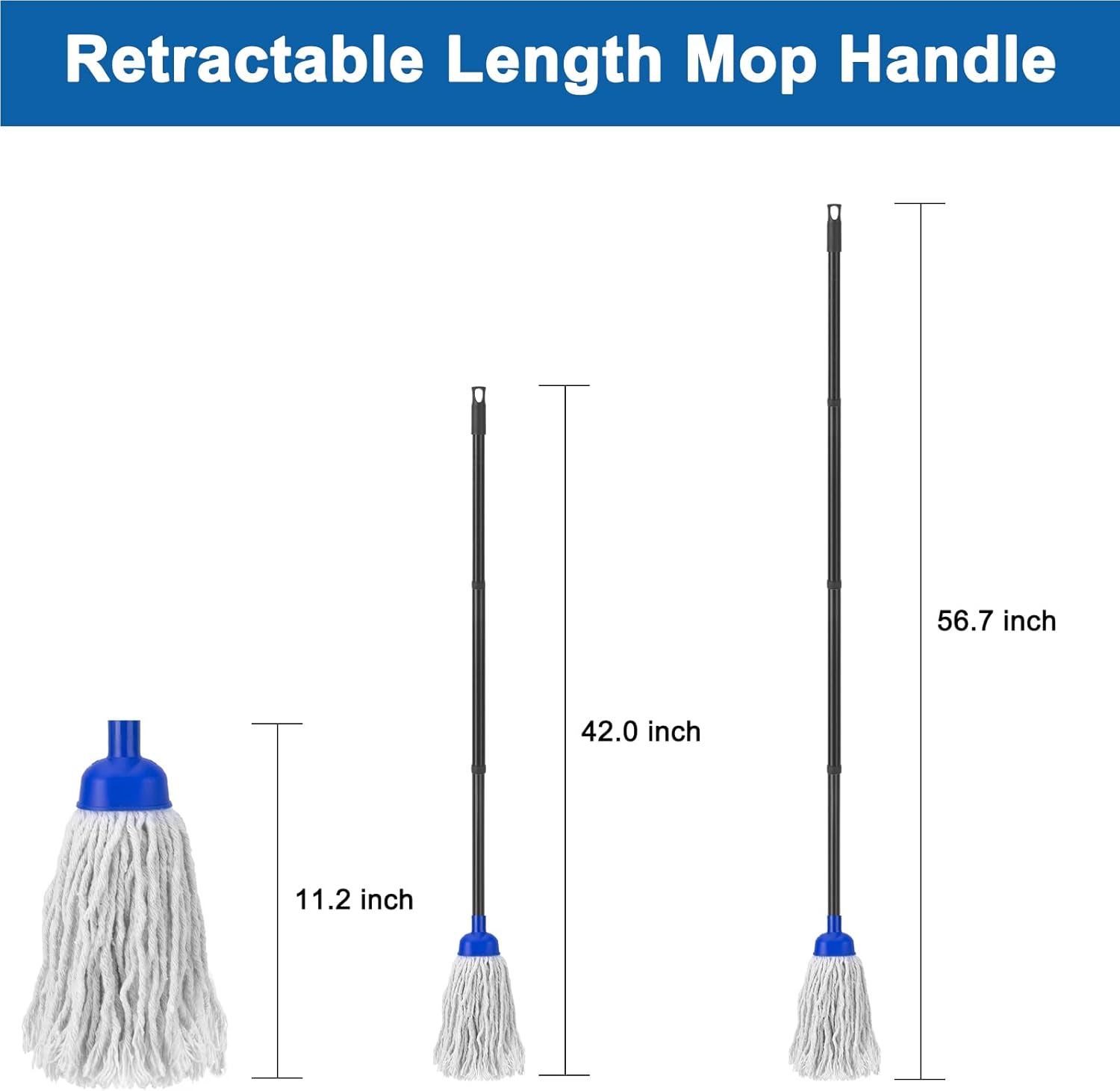 KeFanta Mop Heads Replacement 2Pcs with 08 Handle