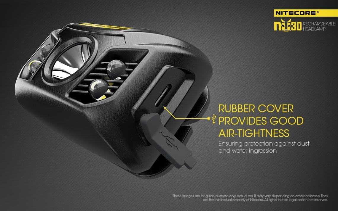 Nitecore NU30 Headlamp with Keychain 400 Lumens Lightweight