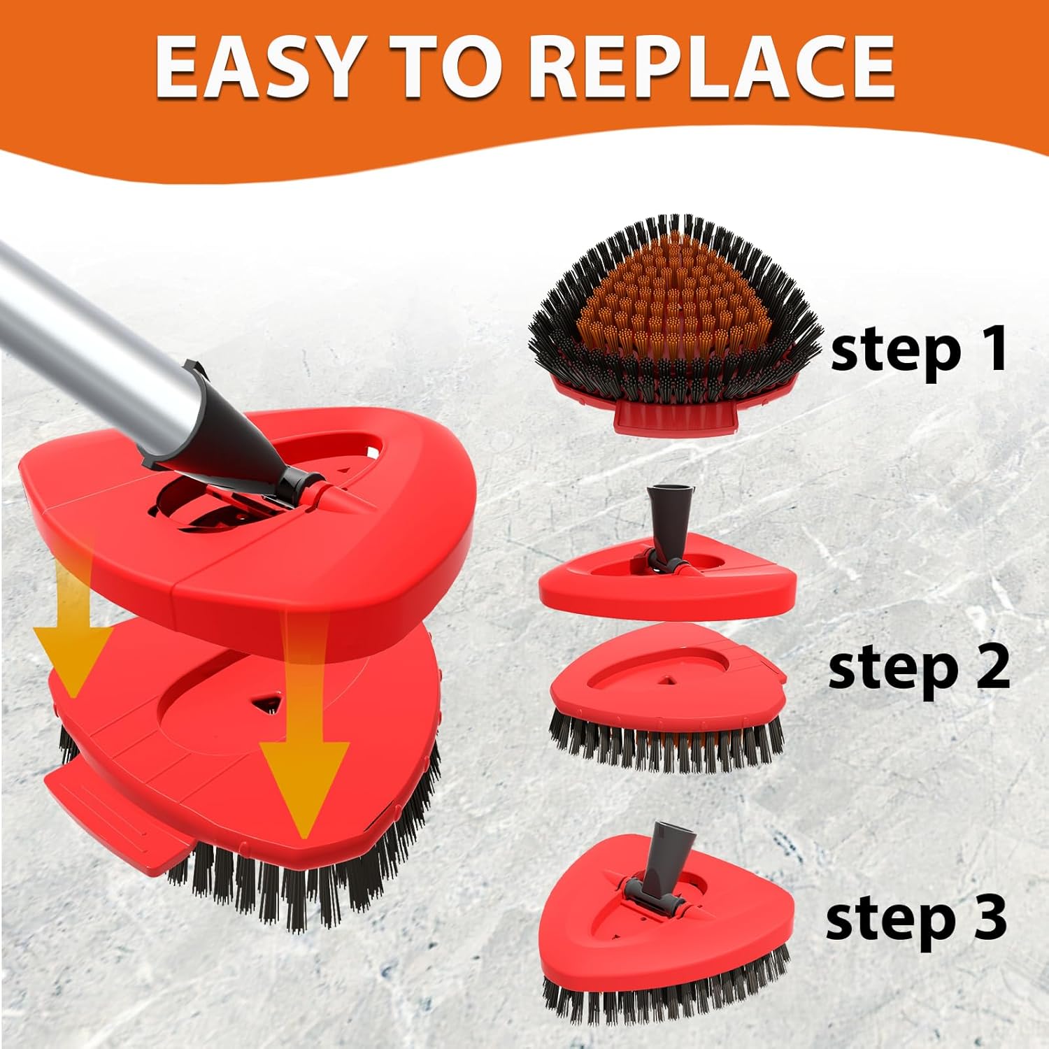 Premium 2-Pack Upgraded Scrub Brush for O-Cedar EasyWring 1-Tank