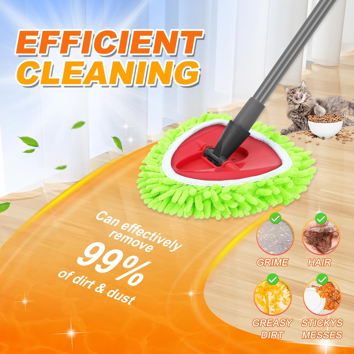 4 Pack Mop Pad Replacement for O-Cedar Spin Mop System
