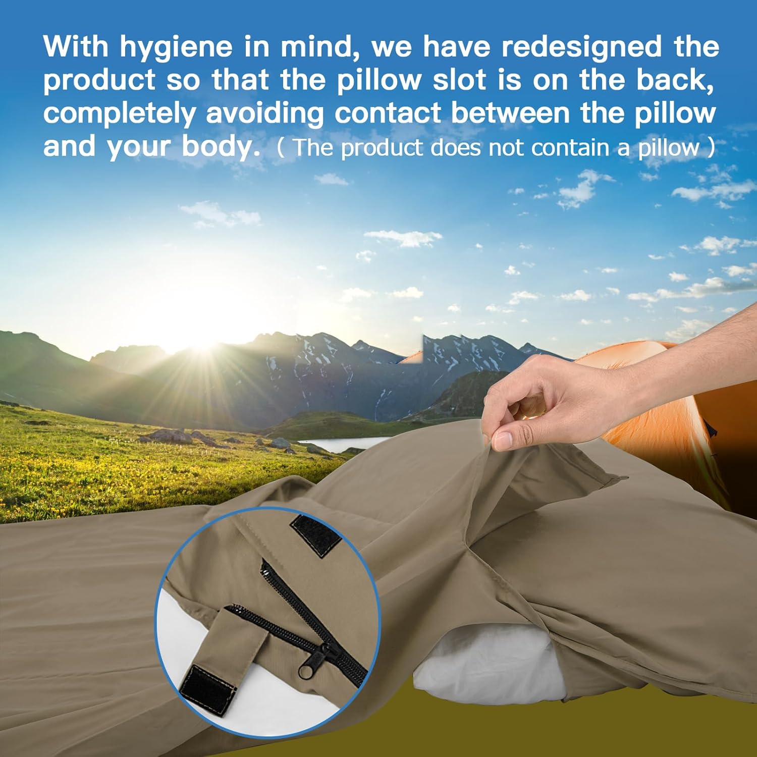 Relaxed Comfortable Ultra-Light Travel Sleeping Bag Liner