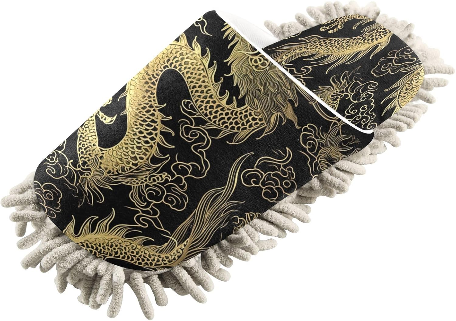 Zhirexin Yellow Dragons Kitchen Cleaning Slippers Soft Washable Durable for Home Cleaning