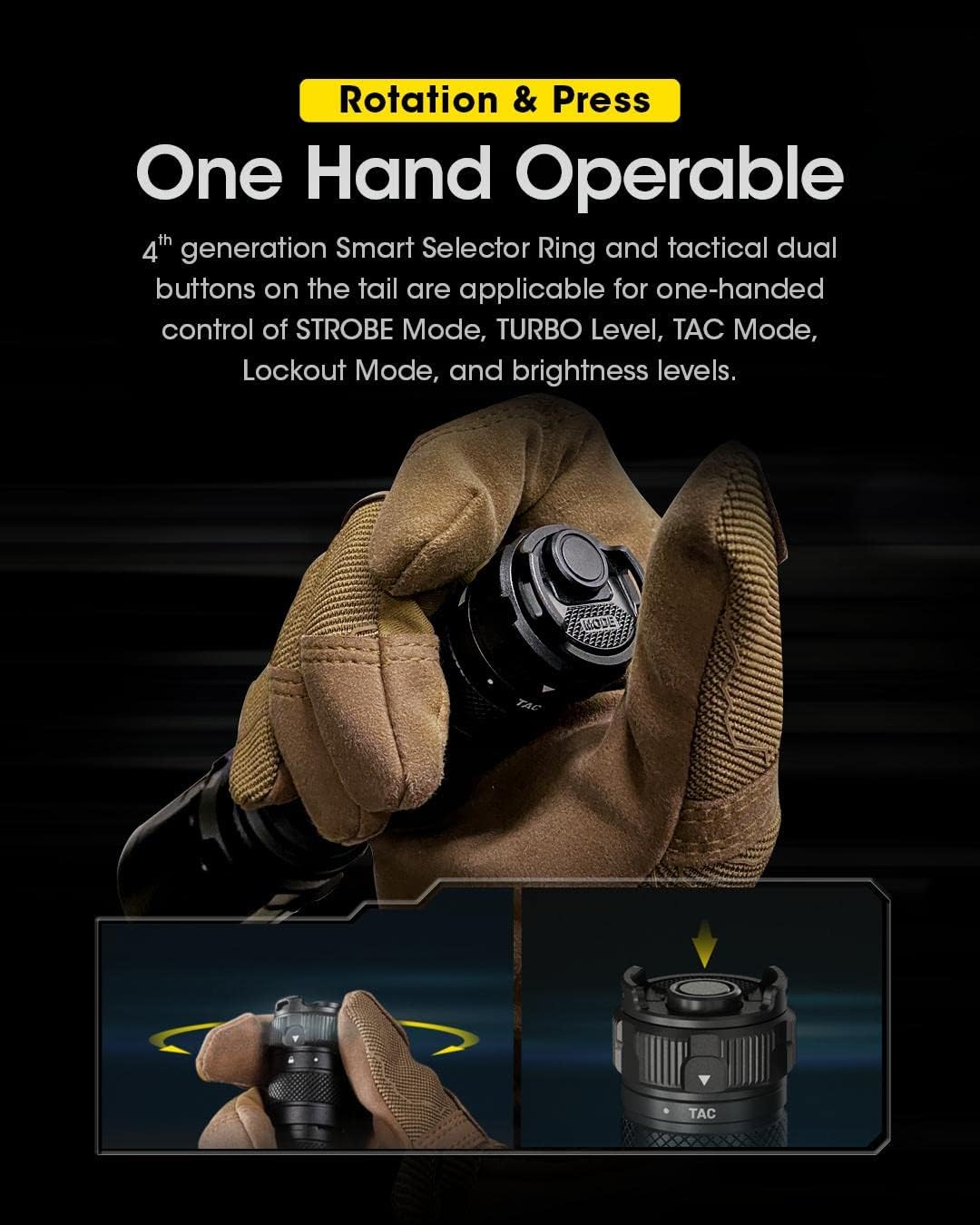 Nitecore SRT7i 3000 Lums 580m Reach 87k Intensity