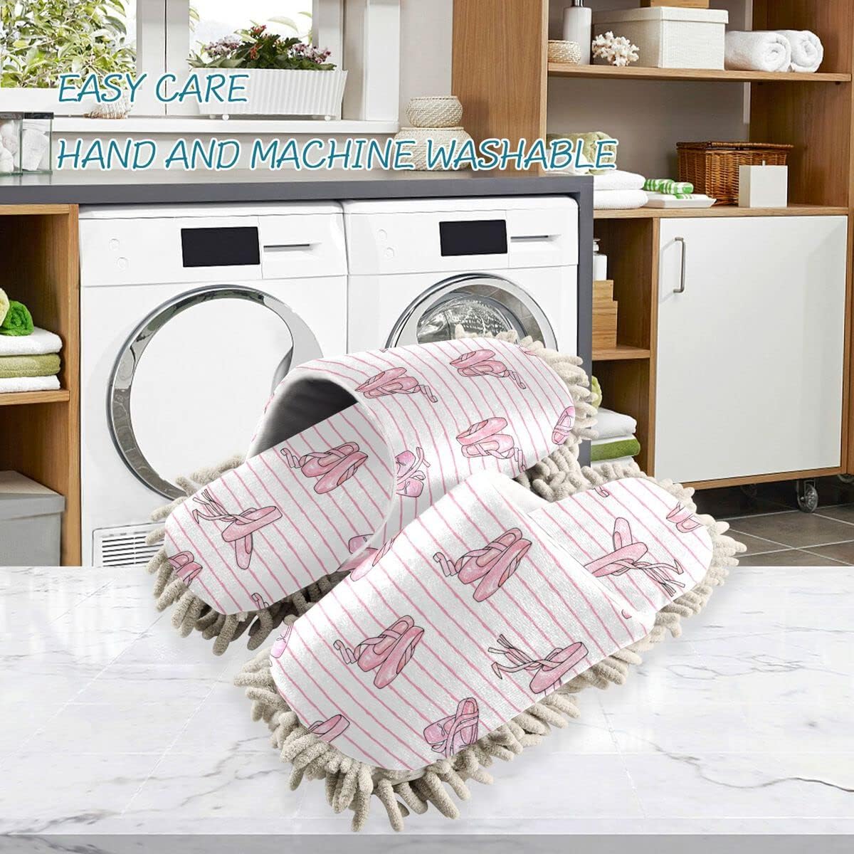 DOMIKING Mop Slippers for Easy Cleaning