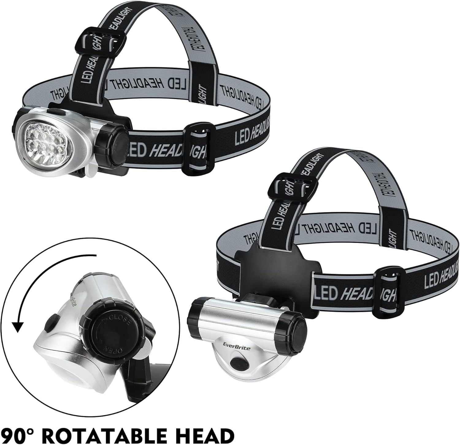 EverBrite 5-Pack LED Headlamps with 4 Modes