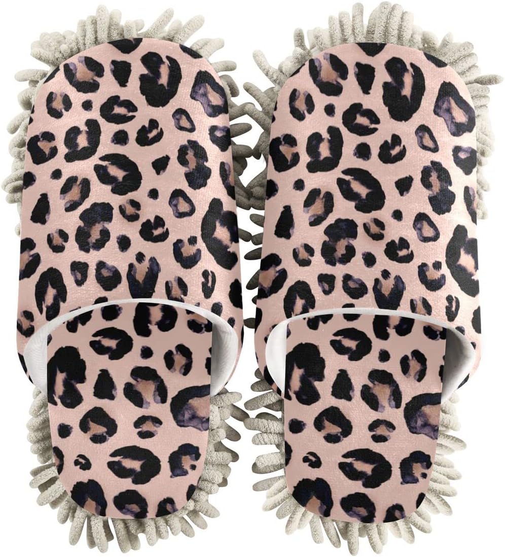 Leopard Mop House Slippers Perfect for Floors
