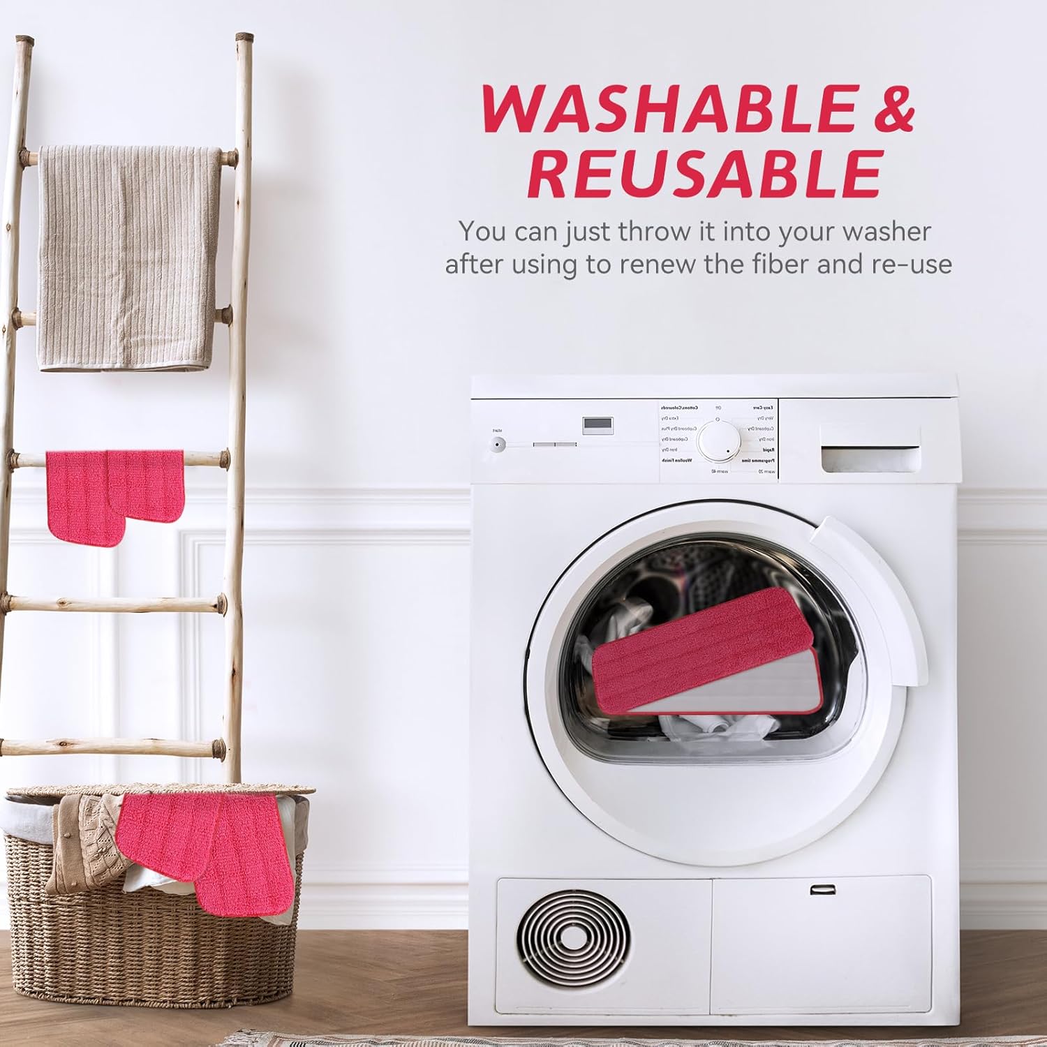 Reusable Microfiber Mop Pad for Rubbermaid Reveal Mops