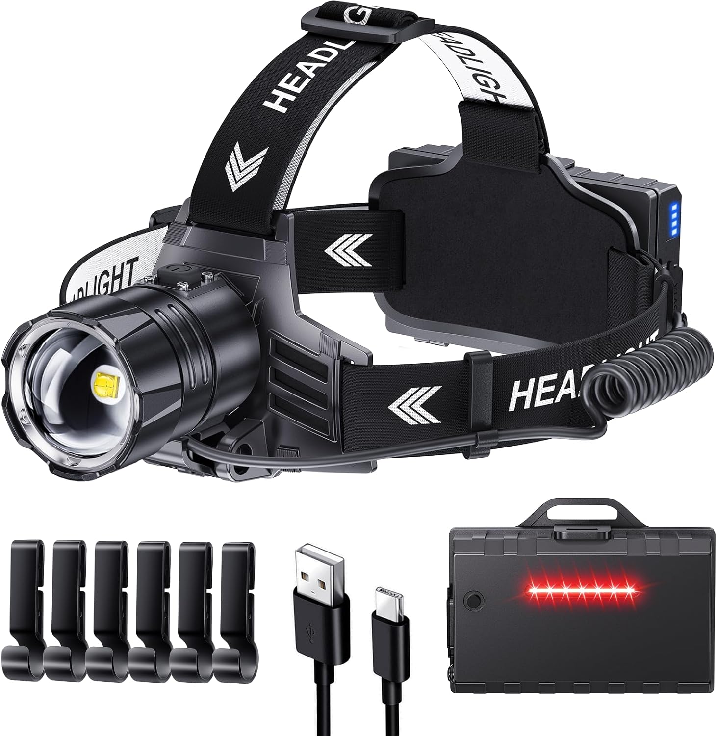 Sinvimes 990000 Lumen LED Rechargeable Headlamp Bright Reliable