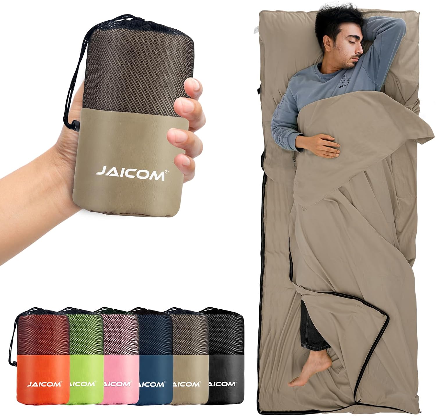 Relaxed Comfortable Ultra-Light Travel Sleeping Bag Liner