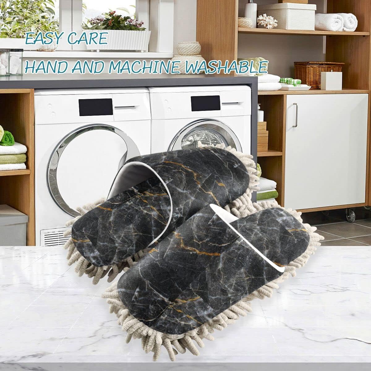 Premium Marble Mop House Slippers for Efficient Floor Cleaning